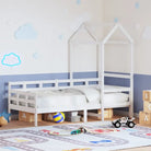 Veelzijdige slaapbank van massief grenenhout met open zijdeur - Wit / 90 x 200 cm - Bedden & bedframes