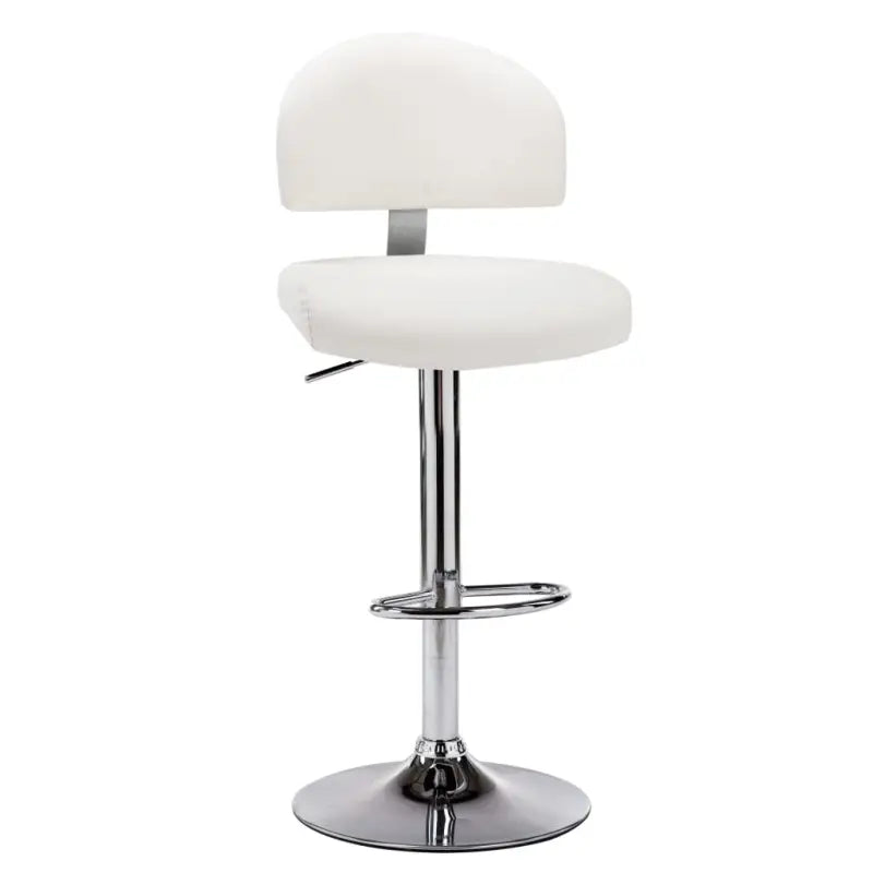 Verchroomd stalen barkruk met tijdloos ontwerp en levering bevat - Wit / 1 - Barkrukken