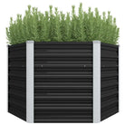 Verhoogde gegalvaniseerd staal plantenbak met open bodem voor tuin en balkon - Bloempotten & plantenbakken