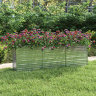 Verhoogde gegalvaniseerd stalen plantenbak voor tuin en balkon decoratie - 240 x 40 x 77 cm / 1 - Bloempotten &