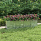 Verhoogde gegalvaniseerd stalen plantenbak voor tuin en balkon decoratie - 320 x 40 x 77 cm / 1 - Bloempotten &