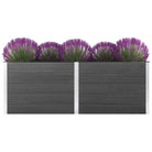Verhoogde Houten Kunststof Compost plantenbak voor Buiten Tuin - Grijs / 250 x 50 x 91 cm / 1 - Bloempotten &
