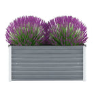 Verhoogde metalen plantenbak van gegalvaniseerd staal voor tuin en balkon - Grijs / 100 x 40 x 45 cm / 1 - Bloempotten