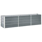 Verhoogde metalen plantenbak van gegalvaniseerd staal voor tuin en balkon - Grijs / 240 x 40 x 45 cm / 1 - Bloempotten