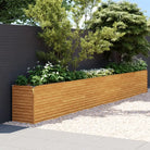 Verhoogde plantenbak van cortenstaal voor tuin en balkon decoratie - 578 x 50 x 69 cm / 1 - Bloempotten & plantenbakken