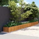 Verhoogde plantenbak van cortenstaal voor tuin en balkon decoratie - 580 x 50 x 36 cm / 1 - Bloempotten & plantenbakken
