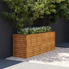 Verhoogde plantenbak van cortenstaal voor tuin en balkon decoratie - 196 x 50 x 69 cm / 1 - Bloempotten & plantenbakken
