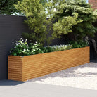 Verhoogde plantenbak van cortenstaal voor tuin en balkon decoratie - 482 x 50 x 69 cm / 1 - Bloempotten & plantenbakken