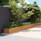 Verhoogde plantenbak van cortenstaal voor tuin en balkon decoratie - 960 x 50 x 36 cm / 1 - Bloempotten & plantenbakken