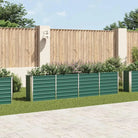 Verhoogde plantenbak van gegalvaniseerd staal voor tuin en balkon - Groen / 320 x 40 x 77 cm / 1 - Bloempotten &