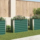 Verhoogde plantenbak van gegalvaniseerd staal voor tuin en balkon - Groen / 100 x 40 x 77 cm / 1 - Bloempotten &