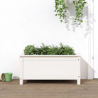 Verhoogde plantenbak van massief grenenhout voor tuin en balkon - Wit grenenhout / 82.5 x 40 x 39 cm / 1 - Bloempotten