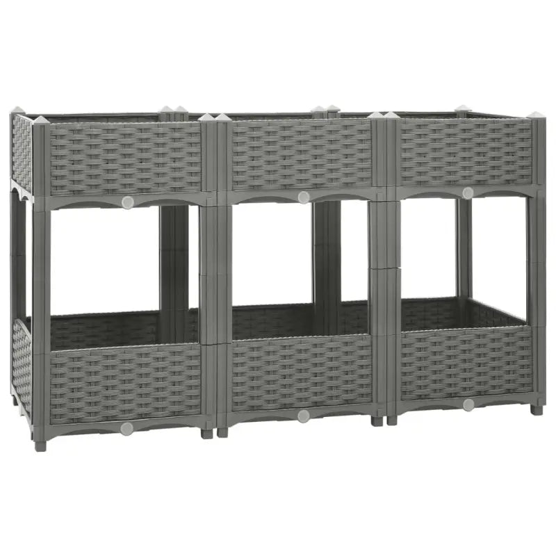 Verhoogde tuinbak voor bloemen en planten - Lichtgrijs / 120 x 40 x 71 cm / 1 - Bloempotten & plantenbakken