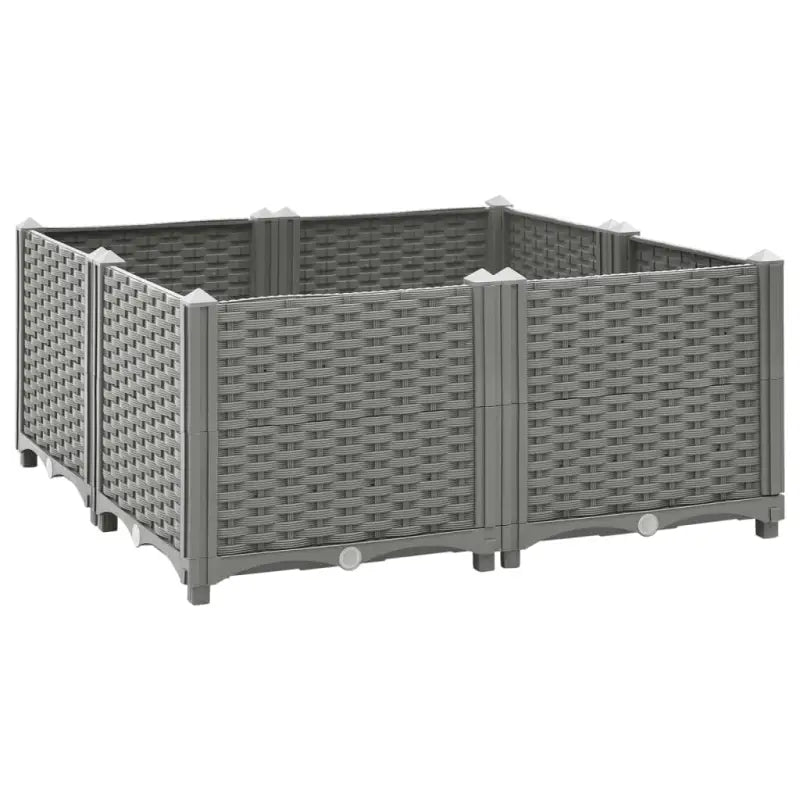 Verhoogde tuinbak voor bloemen en planten - Lichtgrijs / 80 x 80 x 38 cm / 1 - Bloempotten & plantenbakken