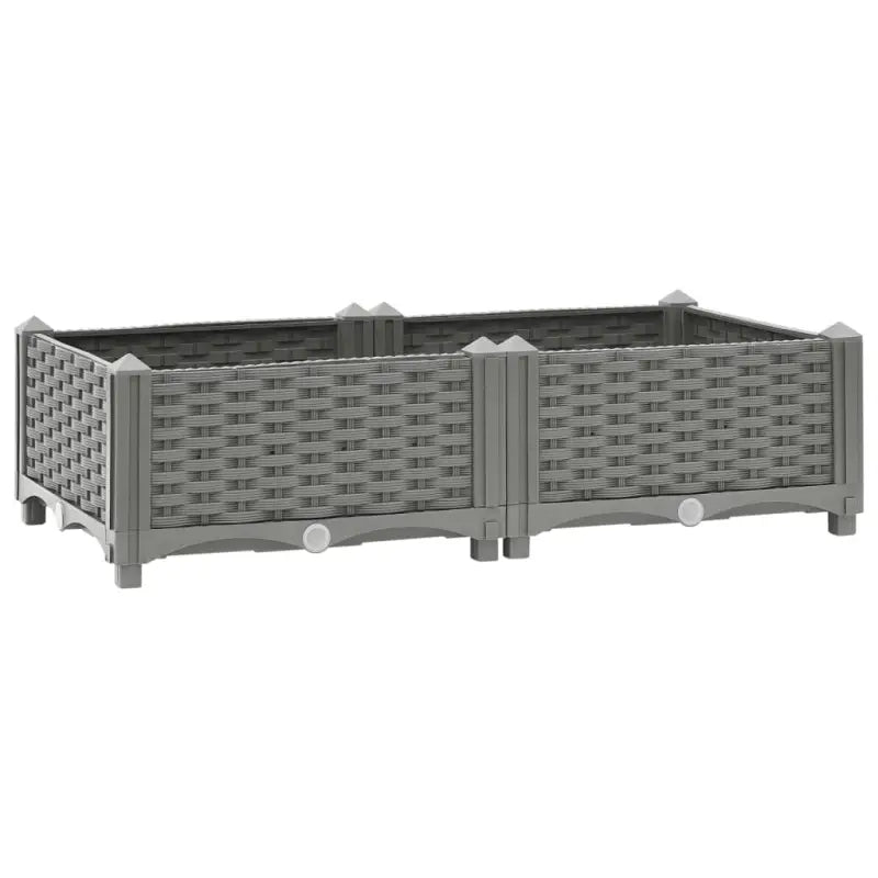 Verhoogde tuinbak voor bloemen en planten - Lichtgrijs / 80 x 40 x 23 cm / 1 - Bloempotten & plantenbakken