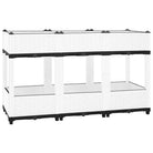 Verhoogde tuinbak voor bloemen en planten - Wit / 120 x 40 x 71 cm / 1 - Bloempotten & plantenbakken