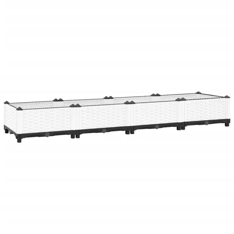 Verhoogde tuinbak voor bloemen en planten - Wit / 160 x 40 x 23 cm / 1 - Bloempotten & plantenbakken