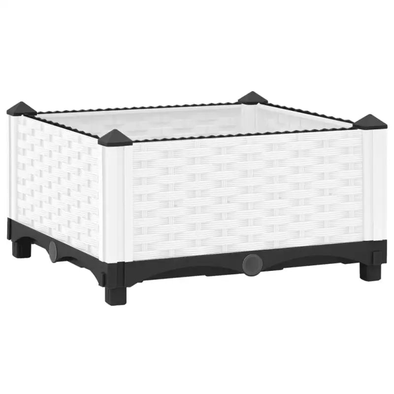 Verhoogde tuinbak voor bloemen en planten - Wit / 40 x 40 x 23 cm / 1 - Bloempotten & plantenbakken