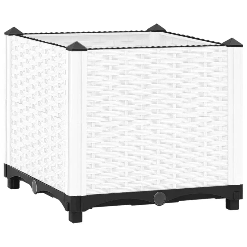 Verhoogde tuinbak voor bloemen en planten - Wit / 40 x 40 x 38 cm / 1 - Bloempotten & plantenbakken