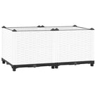 Verhoogde tuinbak voor bloemen en planten - Wit / 80 x 40 x 38 cm / 1 - Bloempotten & plantenbakken