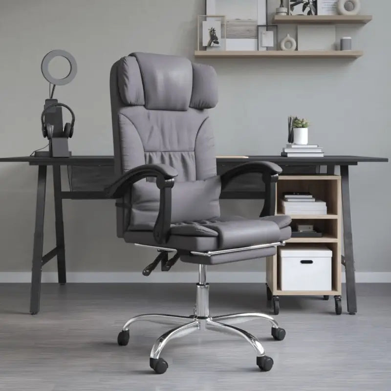 Verstelbare bureaustoel met elegante look en duurzame materialen Met totale afmetingen - Grijs / 1 / met massagefunctie