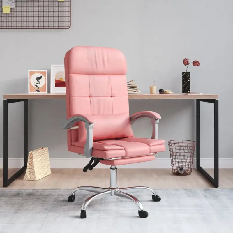 Verstelbare bureaustoel met elegante uitstraling en totale afmetingen - Roze / 1 - Bureaustoelen