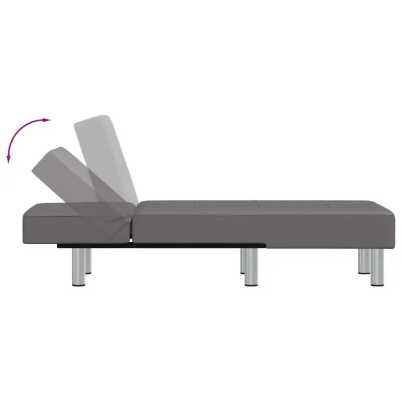 Verstelbare chaise longue voor kleine ontspanningshoekje met totale afmetingen - Chaises longues