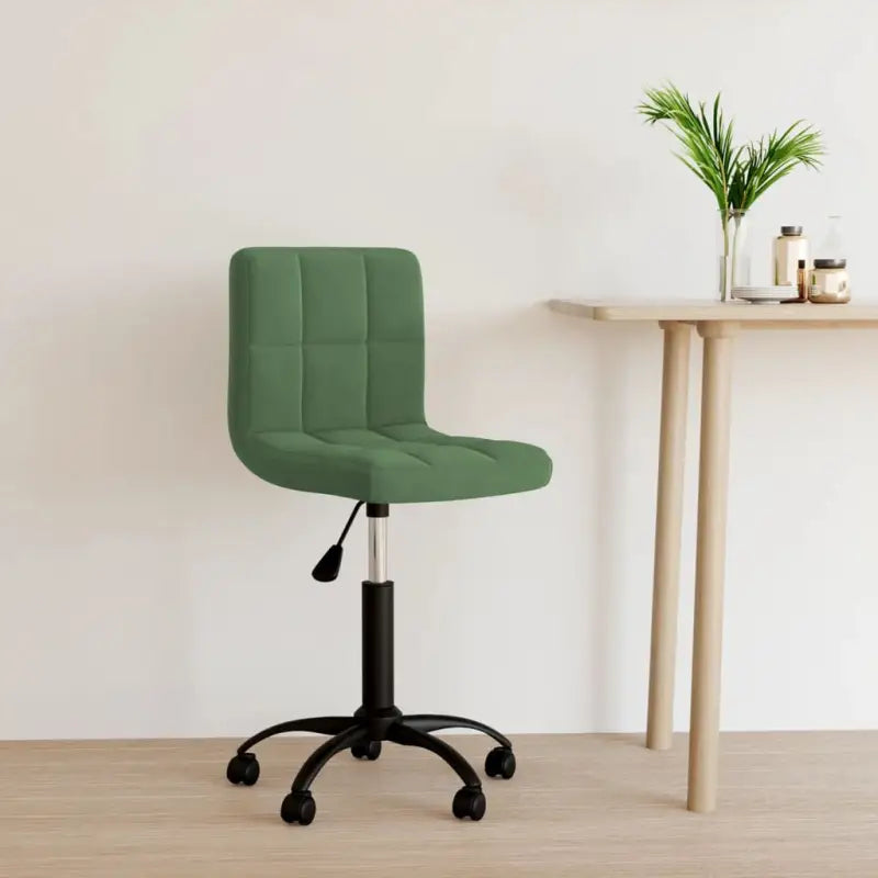 Verstelbare draaibare bureaustoel met fluweel bekleding - Donkergroen / 1 - Bureaustoelen