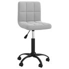 Verstelbare draaibare eetkamerstoel van zacht fluweel - Lichtgrijs / 1 - Eetkamerstoelen