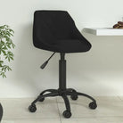 Verstelbare eetkamerstoel met zacht fluweel en zwart gepoedercoat frame - Zwart / 1 - Eetkamerstoelen