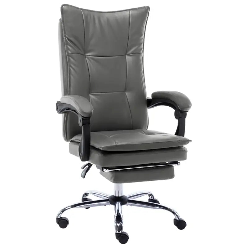 Verstelbare ergonomische bureaustoel voor comfortabel werken - Antraciet / 1 / Met voetensteun - Bureaustoelen