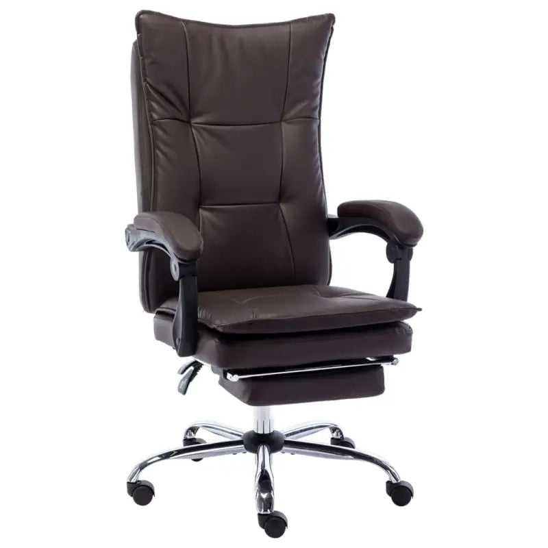 Verstelbare ergonomische bureaustoel voor comfortabel werken - Bruin / 1 / Met voetensteun - Bureaustoelen