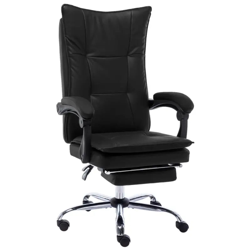 Verstelbare ergonomische bureaustoel voor comfortabel werken - Zwart / 1 / Met voetensteun - Bureaustoelen