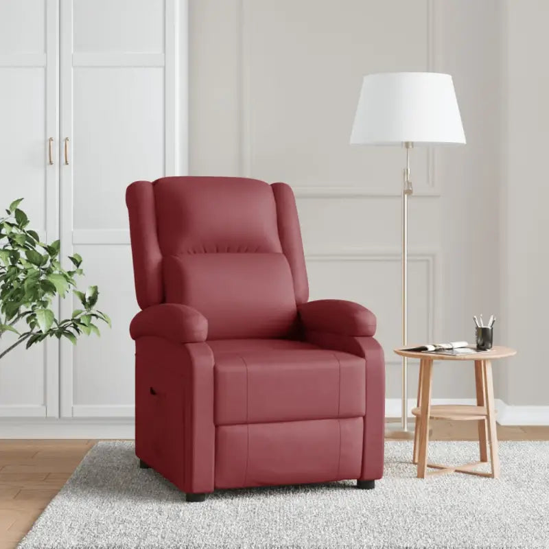 Verstelbare fauteuil voor optimaal comfort en ontspanning - Wijnrood / 1 - Fauteuils & Relaxfauteuils