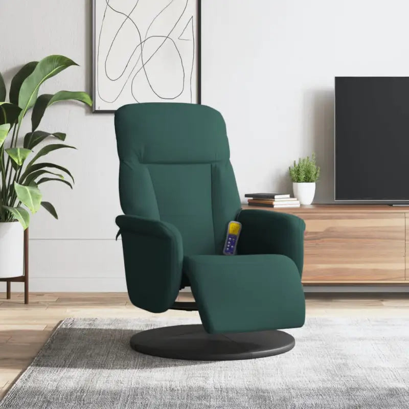 Verstelbare massagestoel met 6 massagepunten en meerdere programma’s - Donkergroen / 1 - Fauteuils & Relaxfauteuils