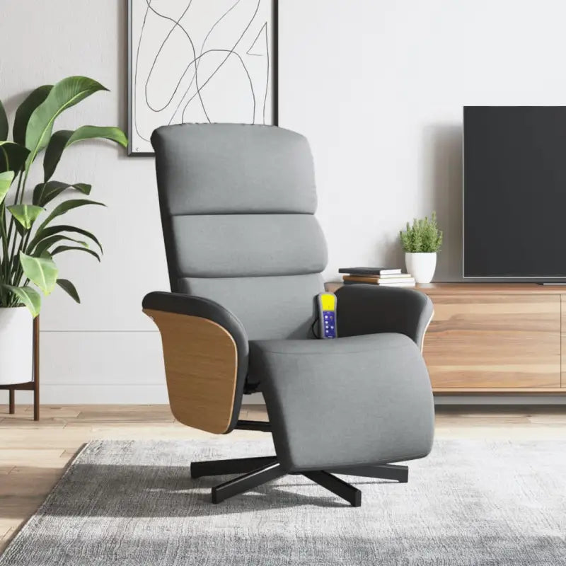 Verstelbare massagestoel voor ultiem comfort en gerichte massageervaring - Lichtgrijs / 1 - Fauteuils & Relaxfauteuils