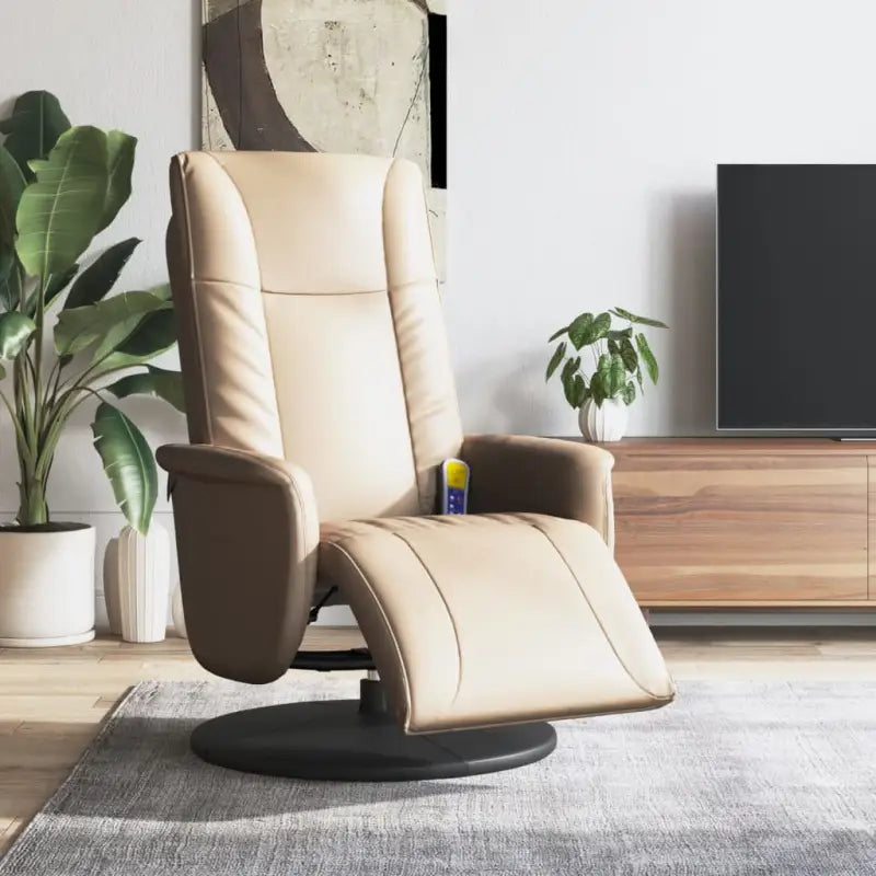Verstelbare massagestoel voor ultiem comfort en ontspanning - Cappuccino / 1 - Fauteuils & Relaxfauteuils