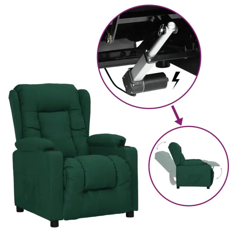 Verstelbare stoel met elektrische motor voor ultiem comfort - Donkergroen / 1 - Fauteuils & Relaxfauteuils