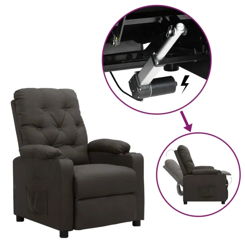Verstelbare stoel met elektrische motor voor ultiem comfort - Taupe / 1 - Fauteuils & Relaxfauteuils