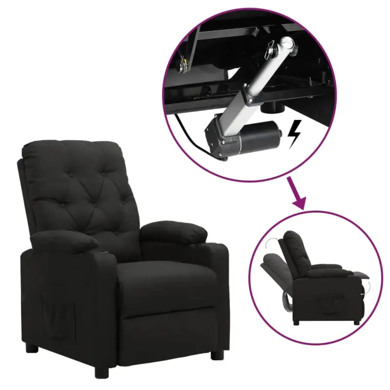 Verstelbare stoel met elektrische motor voor ultiem comfort - Zwart / 1 - Fauteuils & Relaxfauteuils