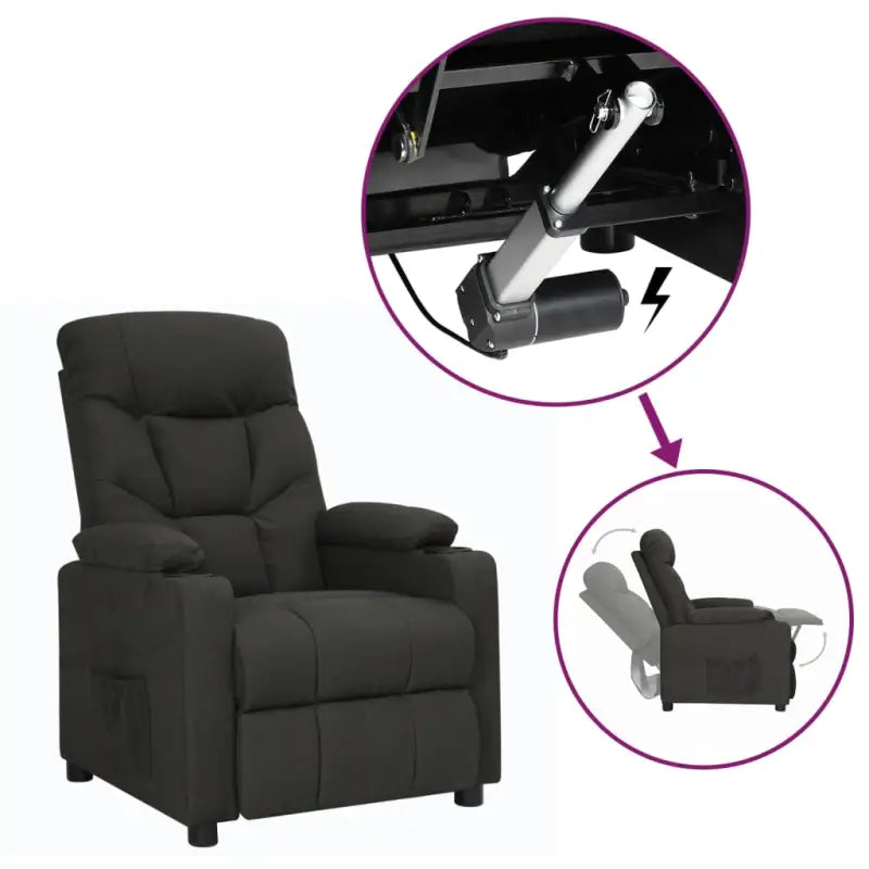 Verstelbare stoel met elektrische motor voor ultiem comfort - Zwart / 1 - Fauteuils & Relaxfauteuils