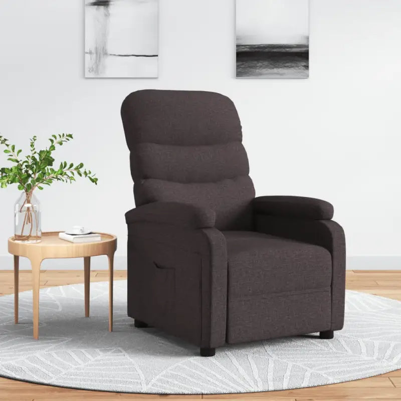 Verstelbare stoel voor comfortabel ontspannen en relaxen - Donkerbruin / 1 - Fauteuils & Relaxfauteuils