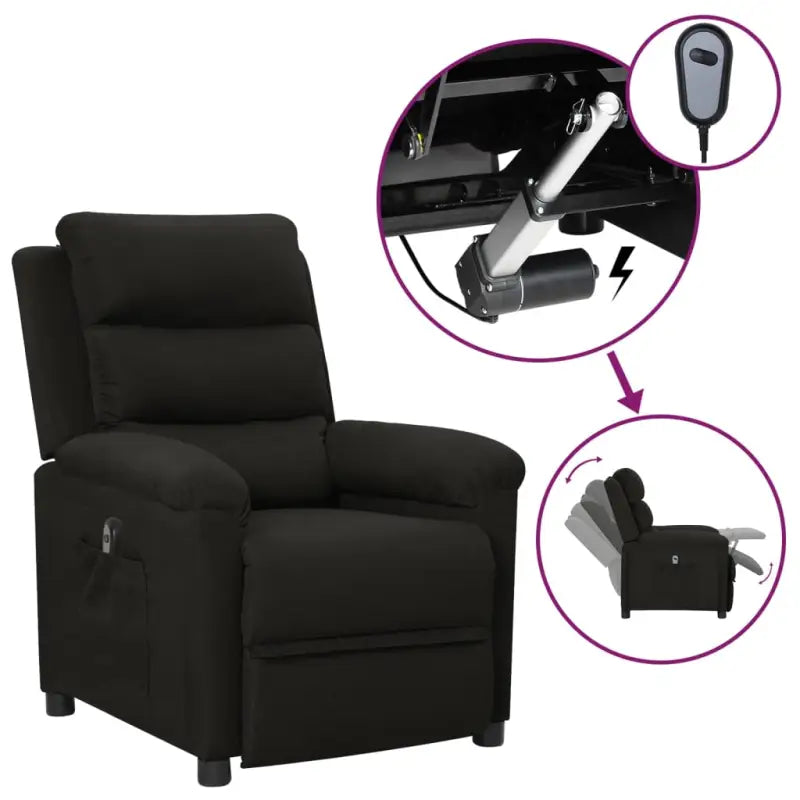 Verstelbare stoel voor comfortabel relaxen en een rustige nachtrust - Zwart / 1 - Fauteuils & Relaxfauteuils
