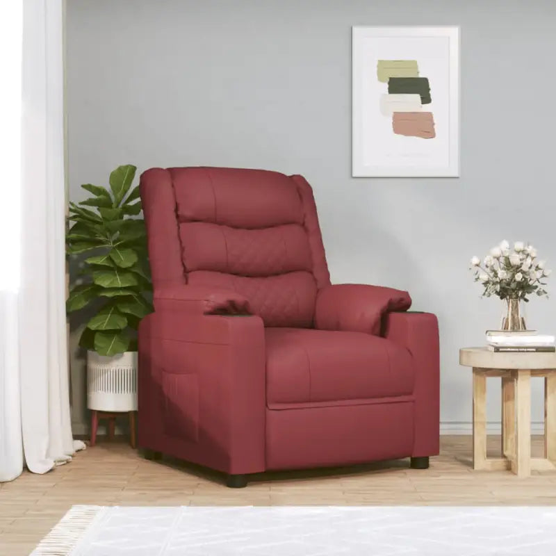 Verstelbare stoel voor ultiem comfort en ontspanning - Wijnrood / 1 - Fauteuils & Relaxfauteuils