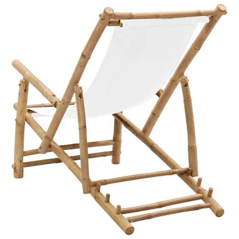 Verstelbare tuinstoel met bamboe en armleuningen voor terrasplezier - Tuinstoelen