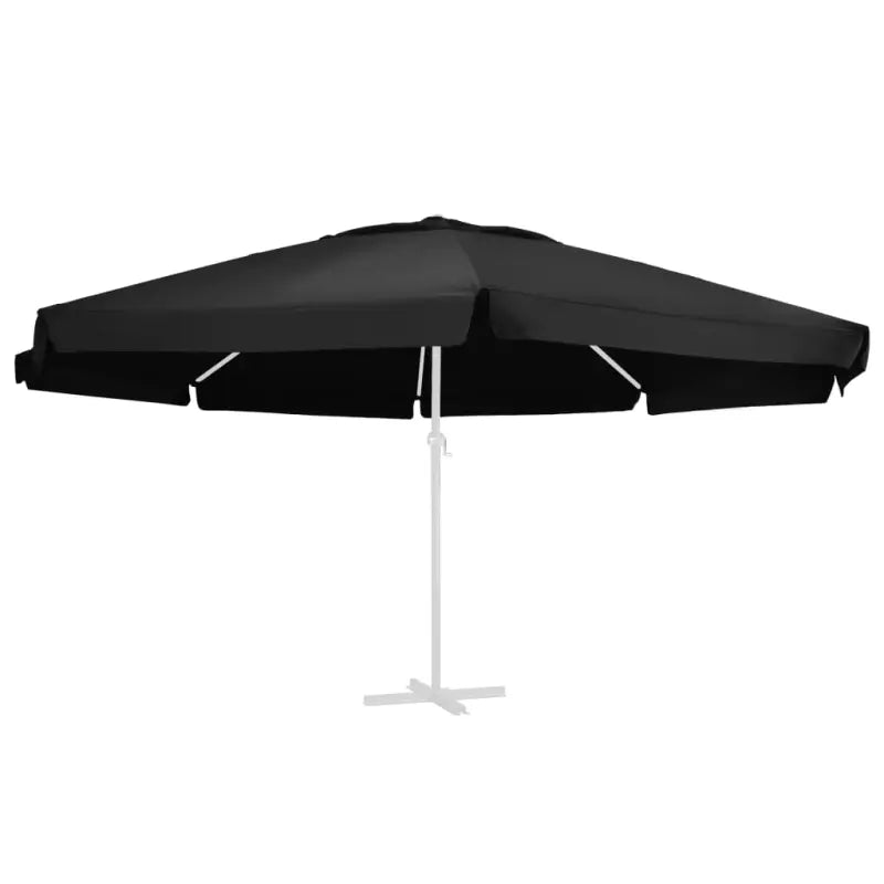 Vervangend parasoldoek van polyester voor UV en waterbestendigheid - Zwart / Φ 610 cm / 1 - Parasol- & zonweringdoeken