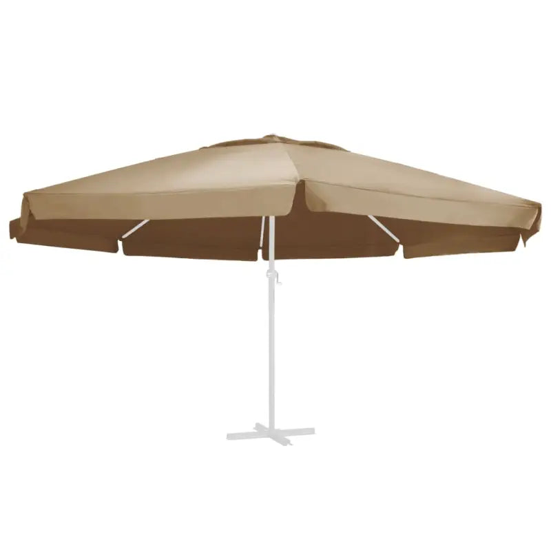 Vervangend parasoldoek van polyester voor UV en waterbestendigheid - Taupe / Φ 610 cm / 1 - Parasol- & zonweringdoeken