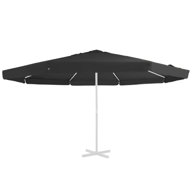 Vervangend parasoldoek van polyester voor UV en waterbestendigheid - Zwart / Φ 515 cm / 1 - Parasol- & zonweringdoeken