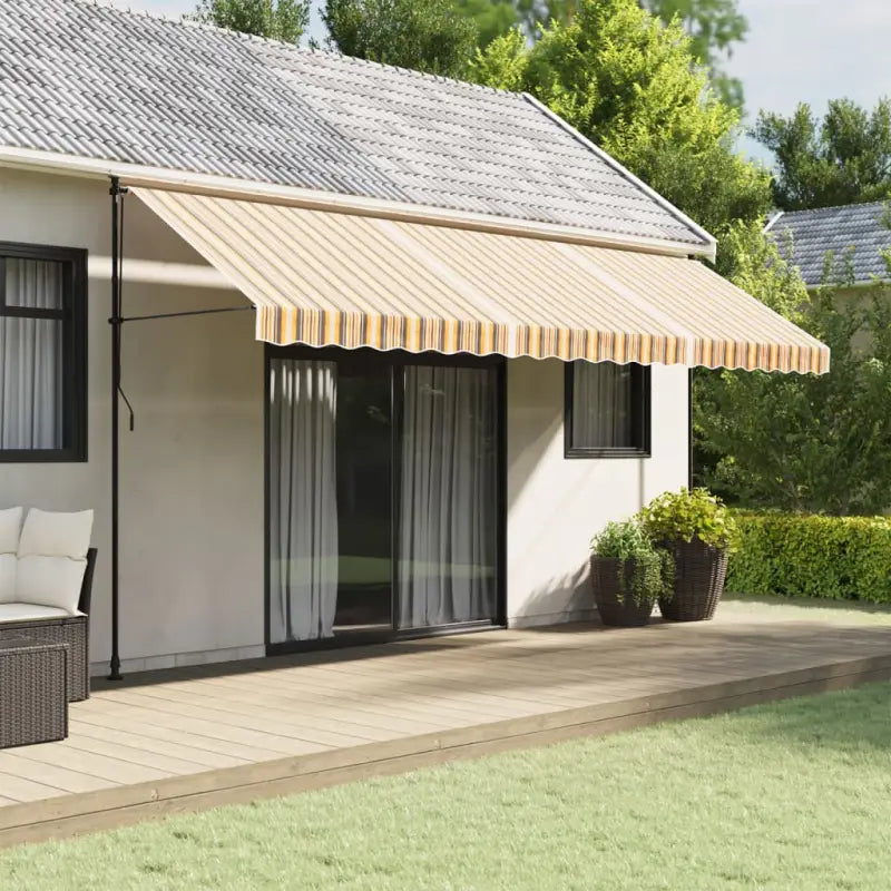 Vervangingsdoek voor Luifelrok voor een Frisse uitstraling - Geel en grijs / 5 m / 1 - Zonwering