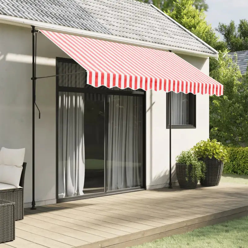 Vervangingsdoek voor Luifelrok voor een Frisse uitstraling - Rood en wit / 3 m / 1 - Zonwering